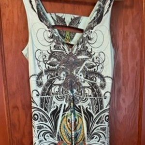 One World Maxi Dress NWOT Medium with Cut-out back